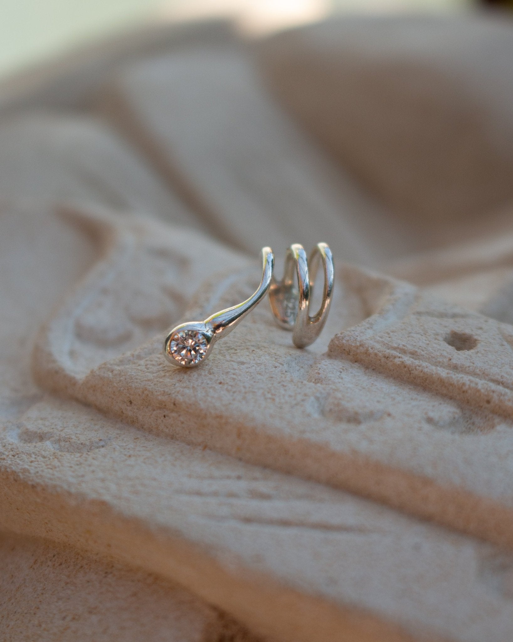 Helix Earcuff Sylvi mit Kristall Nella & Sina